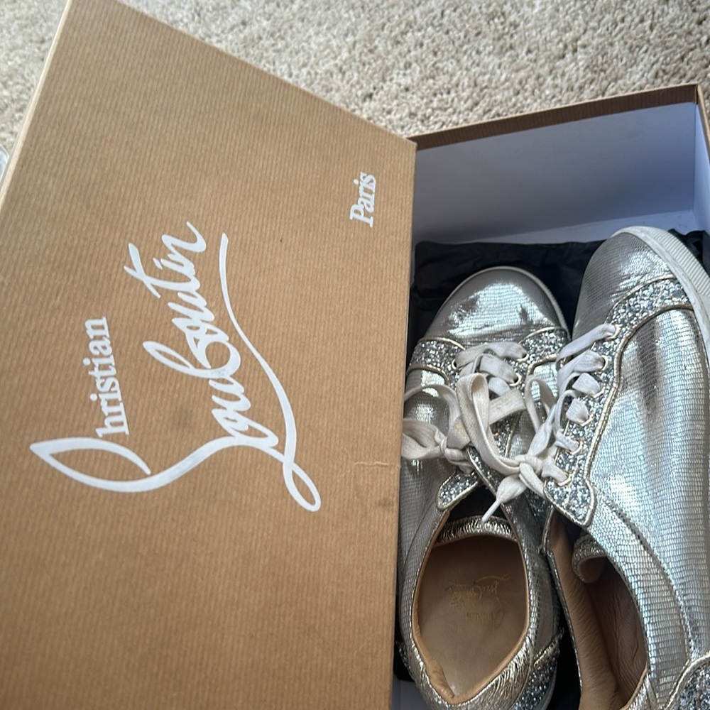 Christian Louboutin Patent Leather Low Top Sneakers